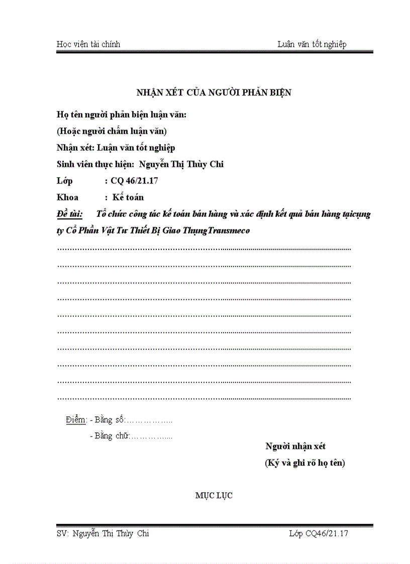 image for page Tổ chức công tác kế toán bán hàng và xác định kết quả bán hàng tại công ty Cổ Phần Vật Tư Thiết Bị Giao Thông Transmeco