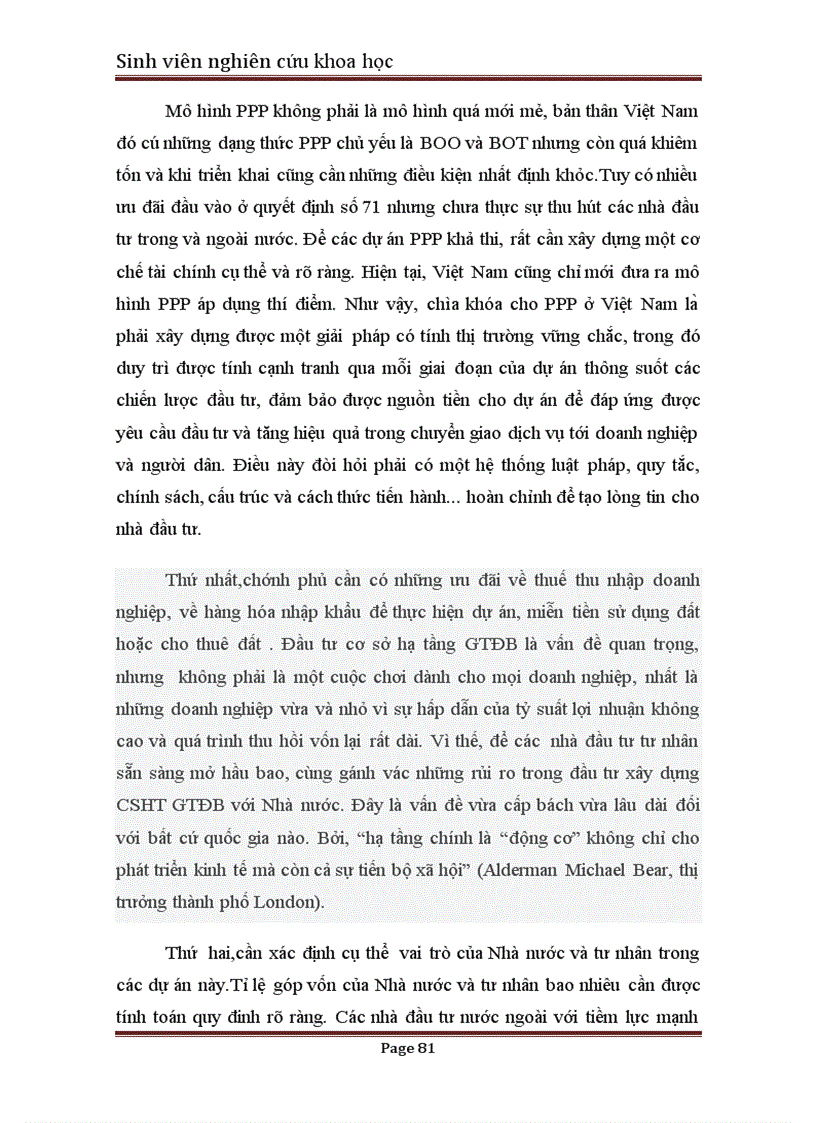 image for page Xây dựng cơ chế tài chính trong mô hình đối tác công tư trong phát triển cơ sở hạ tầng giao thông đường bộ ở Việt Nam 4