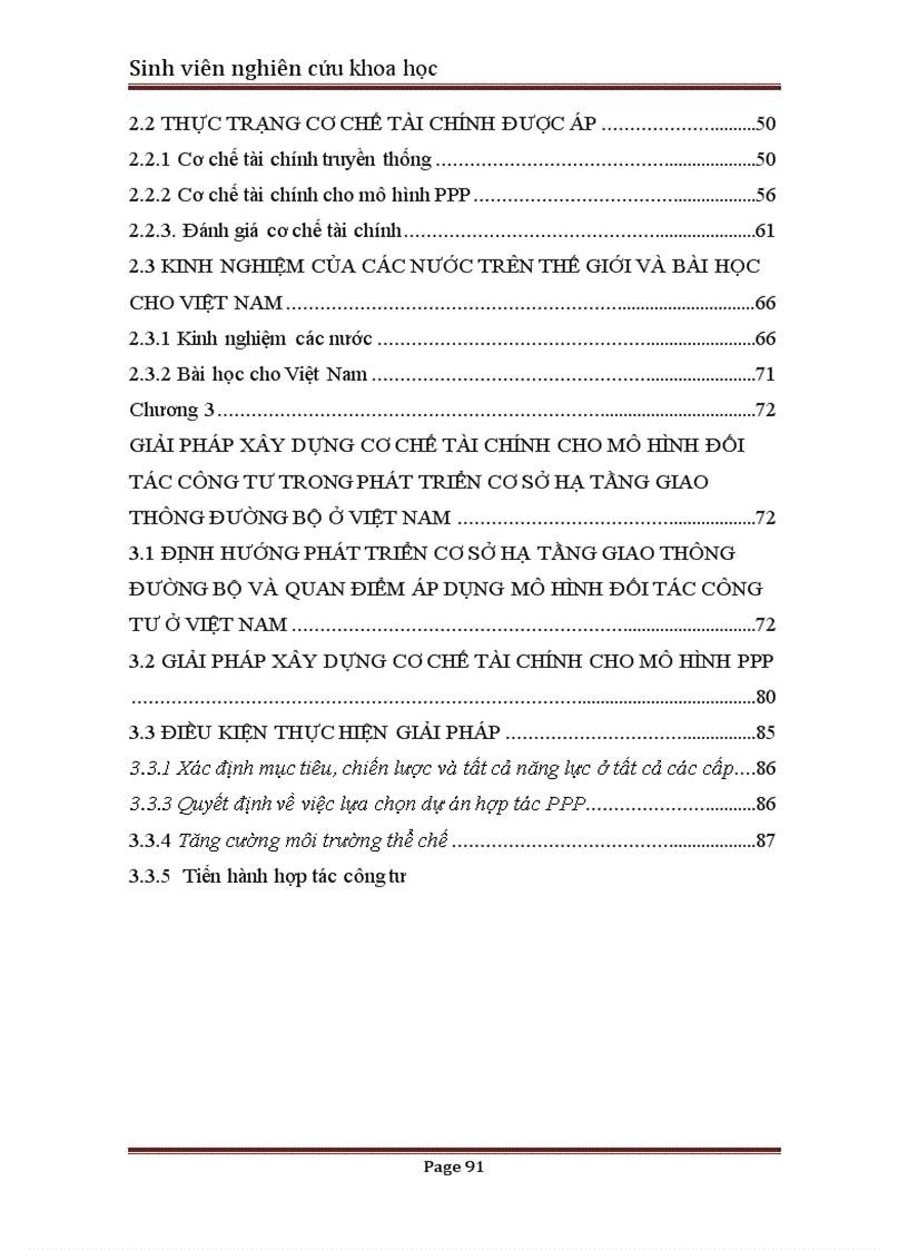 image for page Xây dựng cơ chế tài chính trong mô hình đối tác công tư trong phát triển cơ sở hạ tầng giao thông đường bộ ở Việt Nam 4