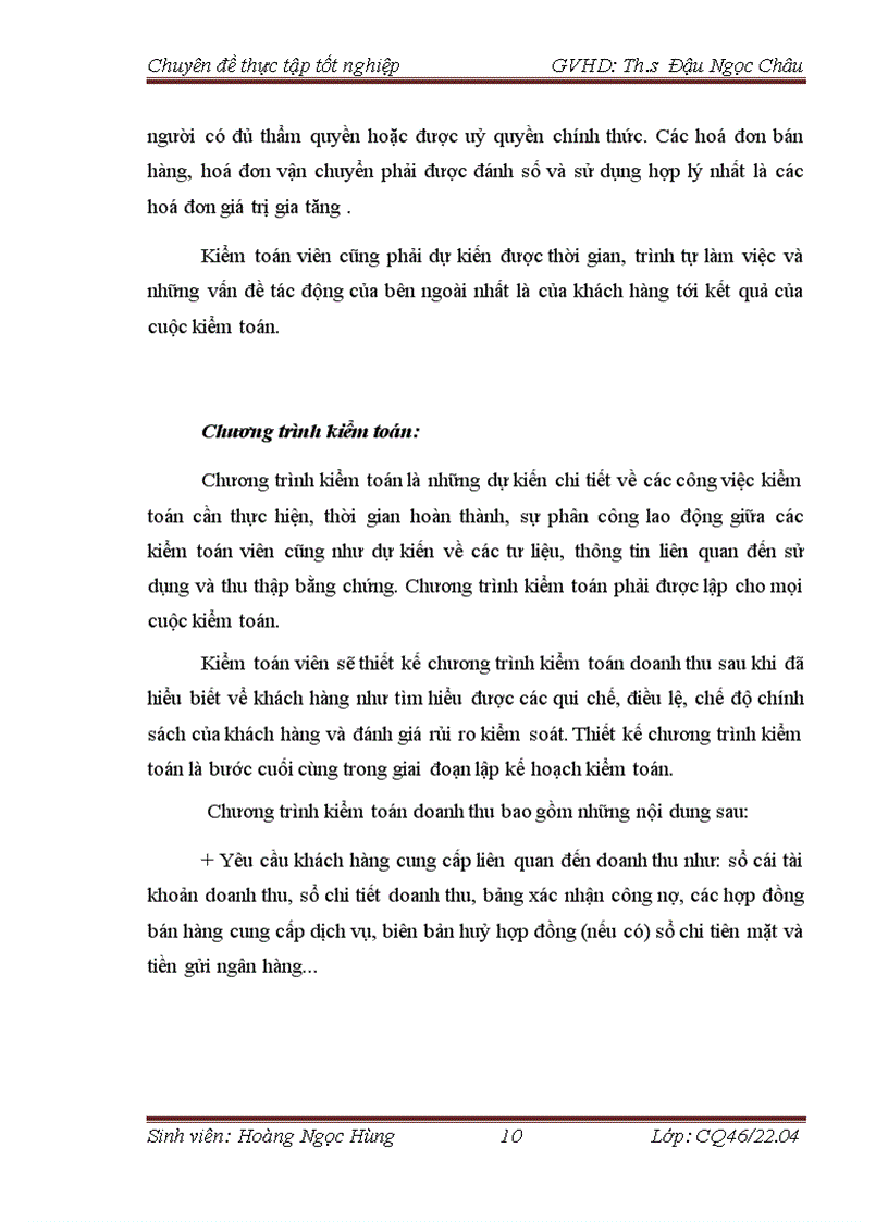 image for page Hoàn thiện quy trình kiểm toán khoản mục doanh thu trong kiểm toán Báo cáo tài chính do công ty TNHH Kiểm toán Tư vấn Định giá ACC VIỆT NAM thực hiện 3