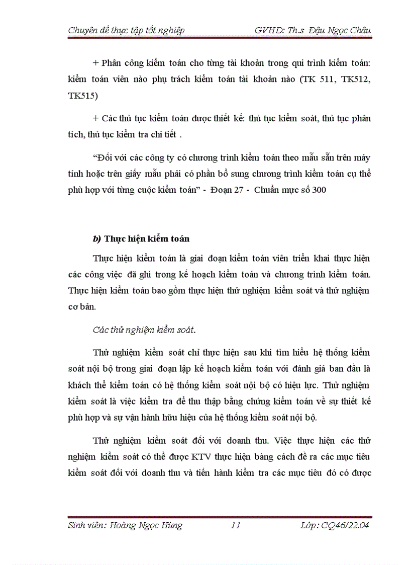image for page Hoàn thiện quy trình kiểm toán khoản mục doanh thu trong kiểm toán Báo cáo tài chính do công ty TNHH Kiểm toán Tư vấn Định giá ACC VIỆT NAM thực hiện 3