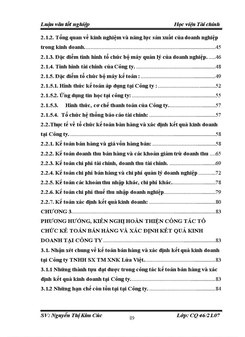 image for page Tổ chức công tác kế toán bán hàng và xác định kết quả kinh doanh tại Công ty TNHH SX TM XNK Lửa Việt 1