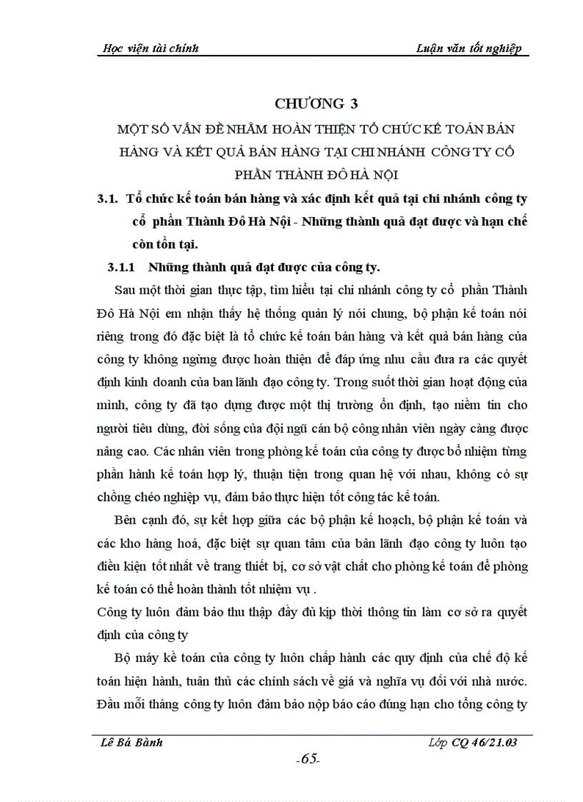 image for page Hoàn thiện tổ chức công tác kế toán bán hàng và kết quả bán hàng tại chi nhánh công ty cổ phần Thành Đô Hà Nội 1