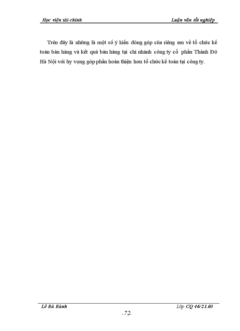 image for page Hoàn thiện tổ chức công tác kế toán bán hàng và kết quả bán hàng tại chi nhánh công ty cổ phần Thành Đô Hà Nội 1