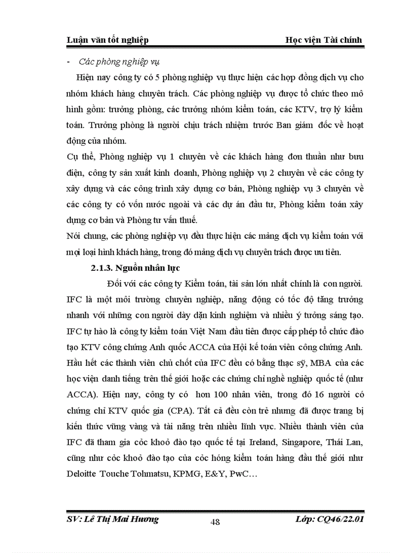 image for page Hoàn thiện kiểm toán khoản mục TSCĐ trong kiểm toán BCTC do công ty TNHH Kiểm toán và Tư vấn tài chính quốc tế IFC thực hiện 1