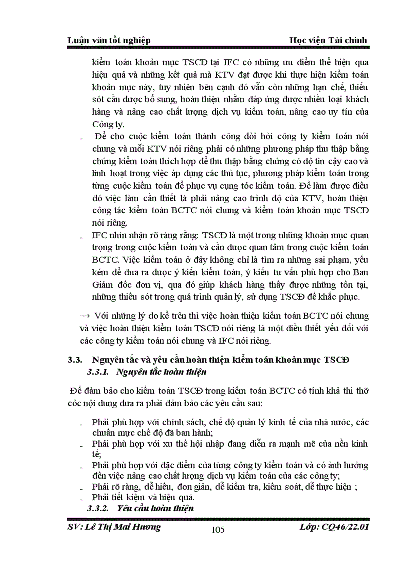 image for page Hoàn thiện kiểm toán khoản mục TSCĐ trong kiểm toán BCTC do công ty TNHH Kiểm toán và Tư vấn tài chính quốc tế IFC thực hiện 1