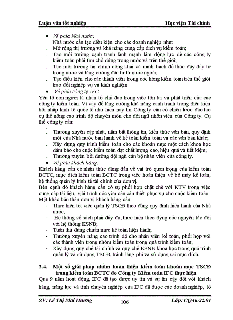 image for page Hoàn thiện kiểm toán khoản mục TSCĐ trong kiểm toán BCTC do công ty TNHH Kiểm toán và Tư vấn tài chính quốc tế IFC thực hiện 1