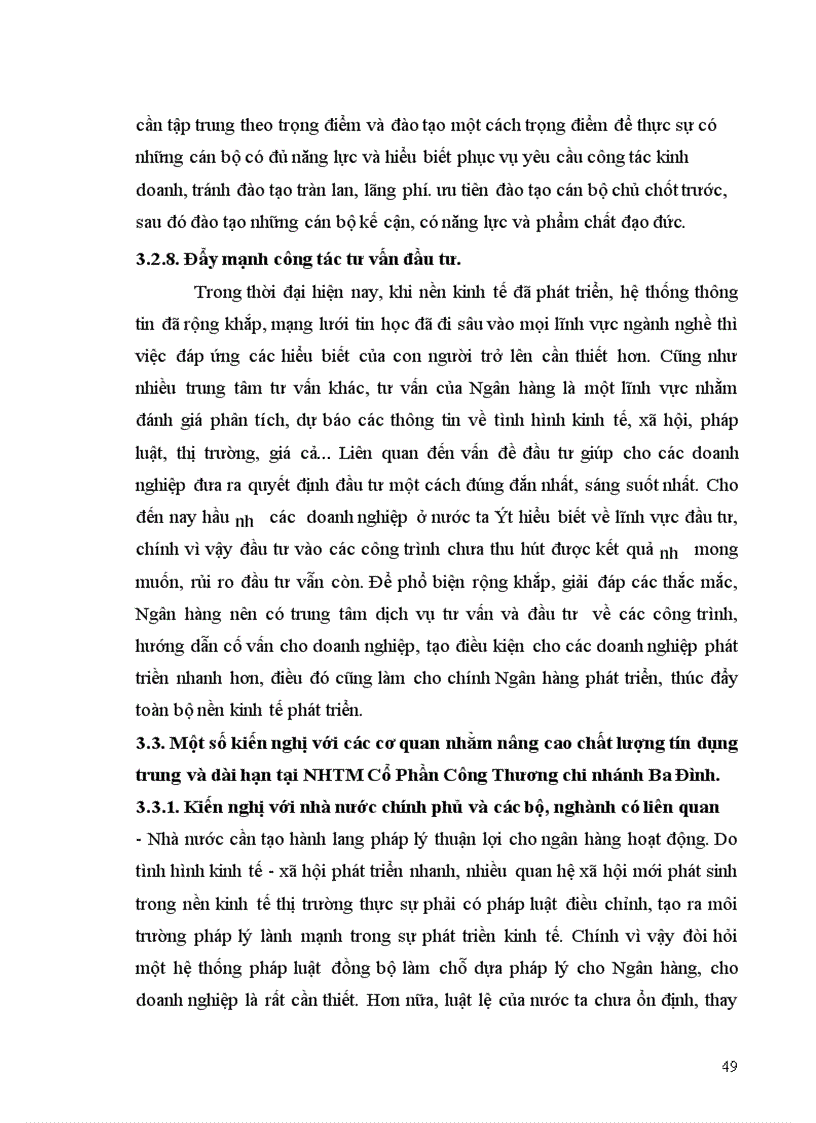 image for page Các giải pháp nâng cao chất lượng tín dụng trong hoạt động cho vay trung và dài hạn tại nhtm cp công thương chi nhánh ba đình 1