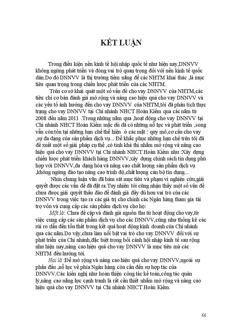 image for page Các giải pháp mở rộng và nâng cao hiệu quả cho vay DNNVV tại NHTM Cổ phần Công thương Việt Nam Chi nhánh Hoàn Kiếm 1