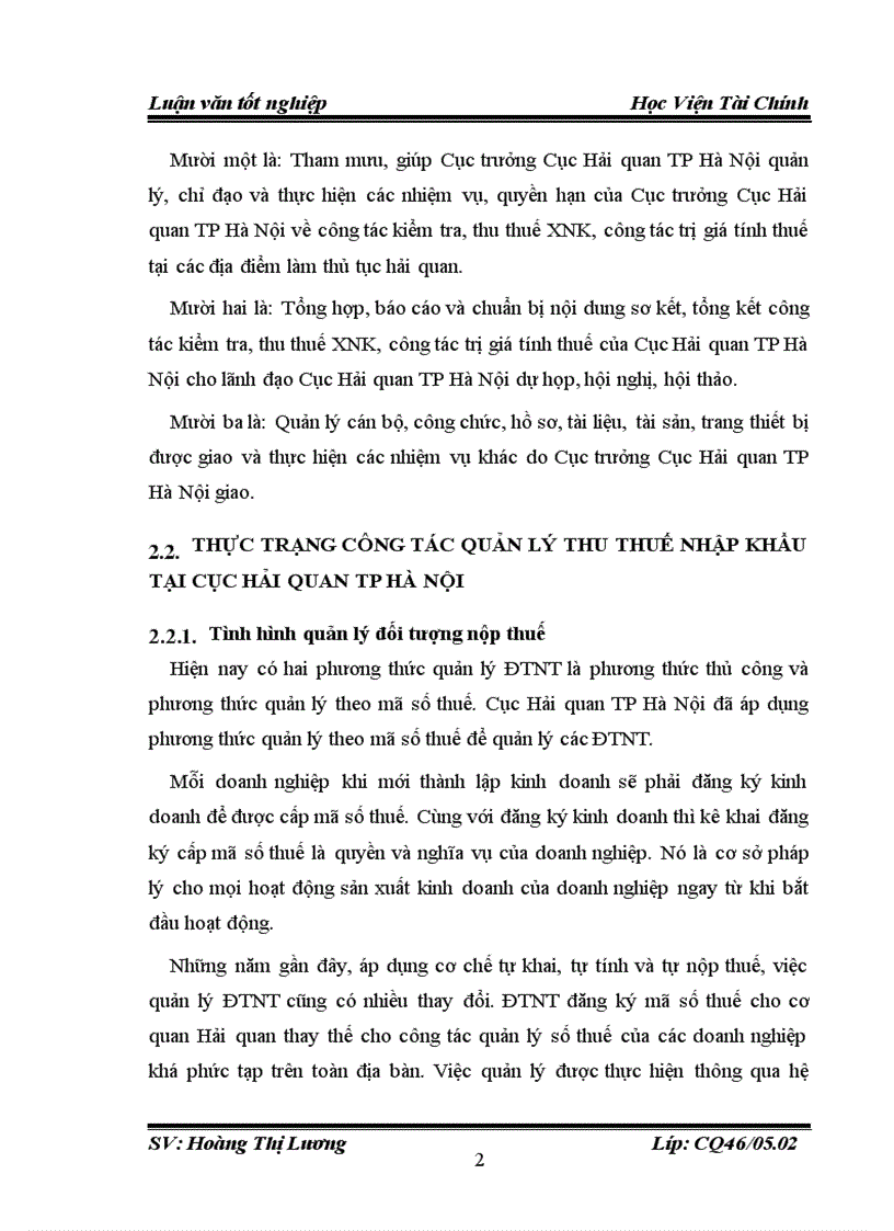 image for page Công tác quản lý thu thuế nhập khẩu tại Cục Hải quan TP Hà Nội 3