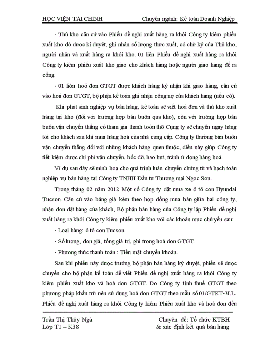 image for page Tổ chức kế toán bán hàng và xác định kết quả bán hàng tại Công ty TNHH Đầu tư Thương mại Ngọc Sơn 1