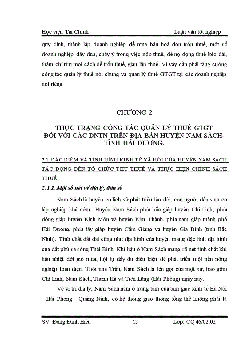 image for page Thực trạng quản lý thuế giá trị gia tăng đối với Doanh nghiệp tư nhân tại Chi cục Thuế Nam Sách Tỉnh Hải Dương