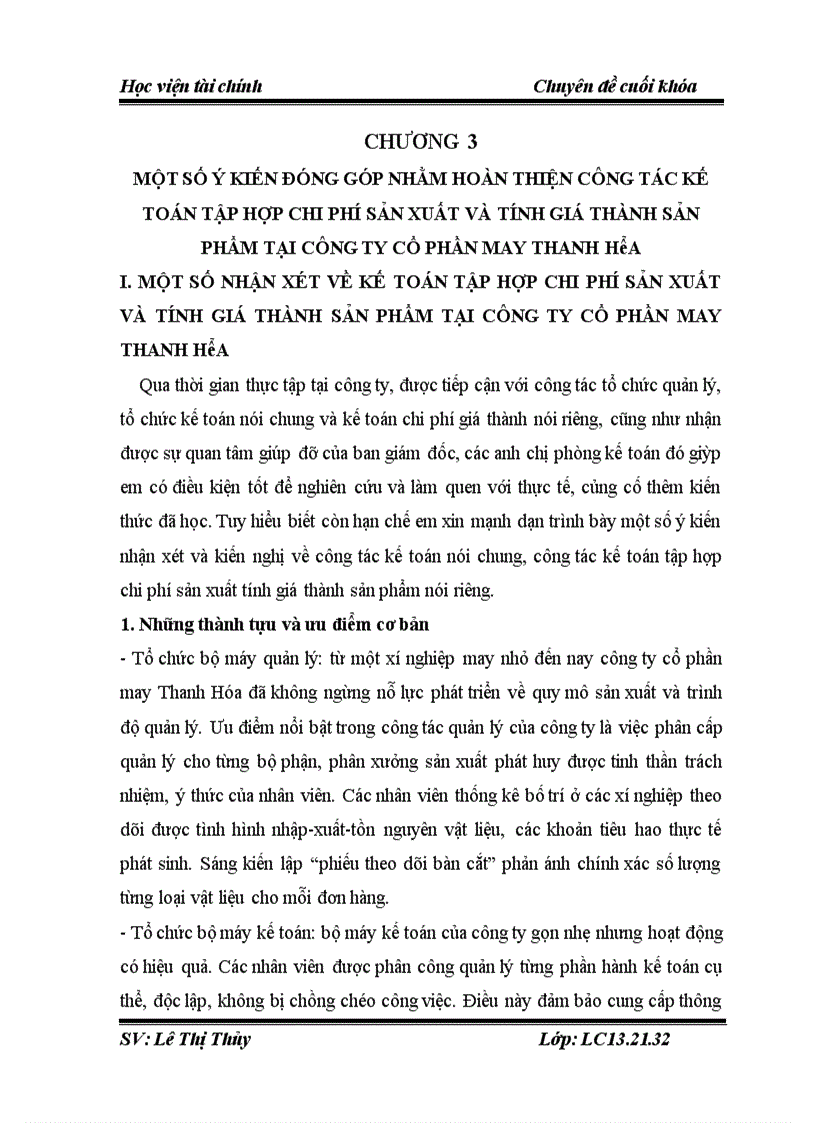 image for page Tổ chức công tác kế toán tập hợp chi phí sản xuất và tính giá thành sản phẩm tại công ty cổ phần may Thanh Hóa 1