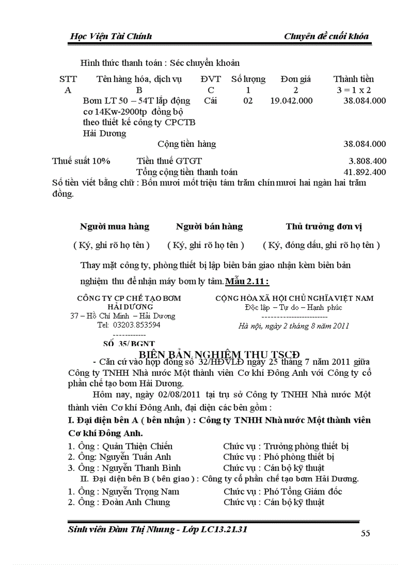 image for page Hoàn thiện công tác kế toán tài sản cố định hữu hình tại công ty TNHH Nhà nước một thành viên cơ khí Đông Anh 1