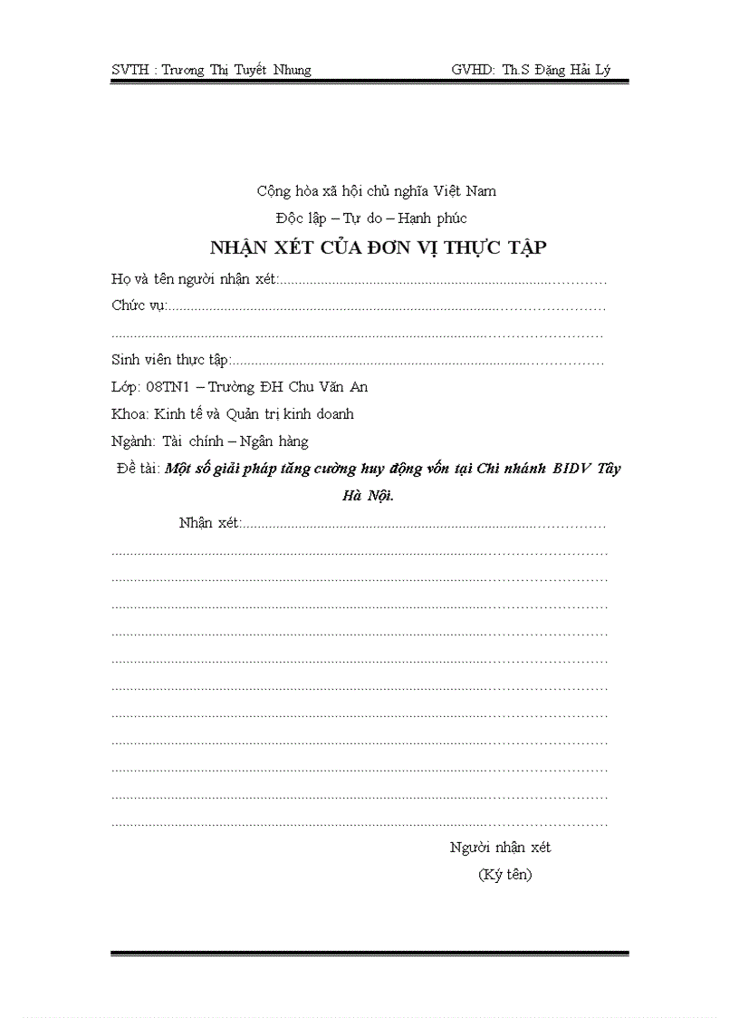 image for page Một số giải pháp tăng cường huy động vốn tại Ngân hàng Đầu Tư và Phát Triển Việt Nam chi nhánh Tây Hà Nội 3