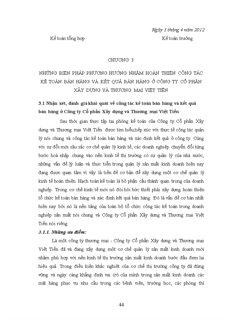 image for page Kế toán doanh thu bán hàng và xác định kết quả kinh doanh của Công ty Cổ phần Xây dựng và Thương mại Việt Tiến 1