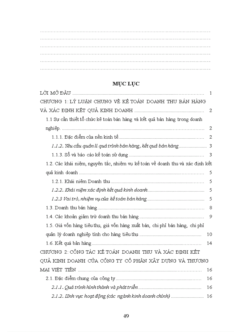 image for page Kế toán doanh thu bán hàng và xác định kết quả kinh doanh của Công ty Cổ phần Xây dựng và Thương mại Việt Tiến 1
