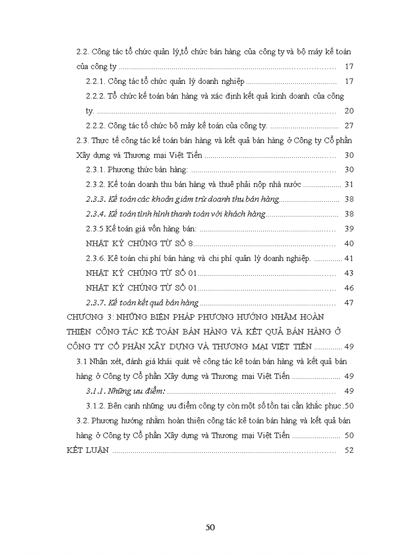 image for page Kế toán doanh thu bán hàng và xác định kết quả kinh doanh của Công ty Cổ phần Xây dựng và Thương mại Việt Tiến 1