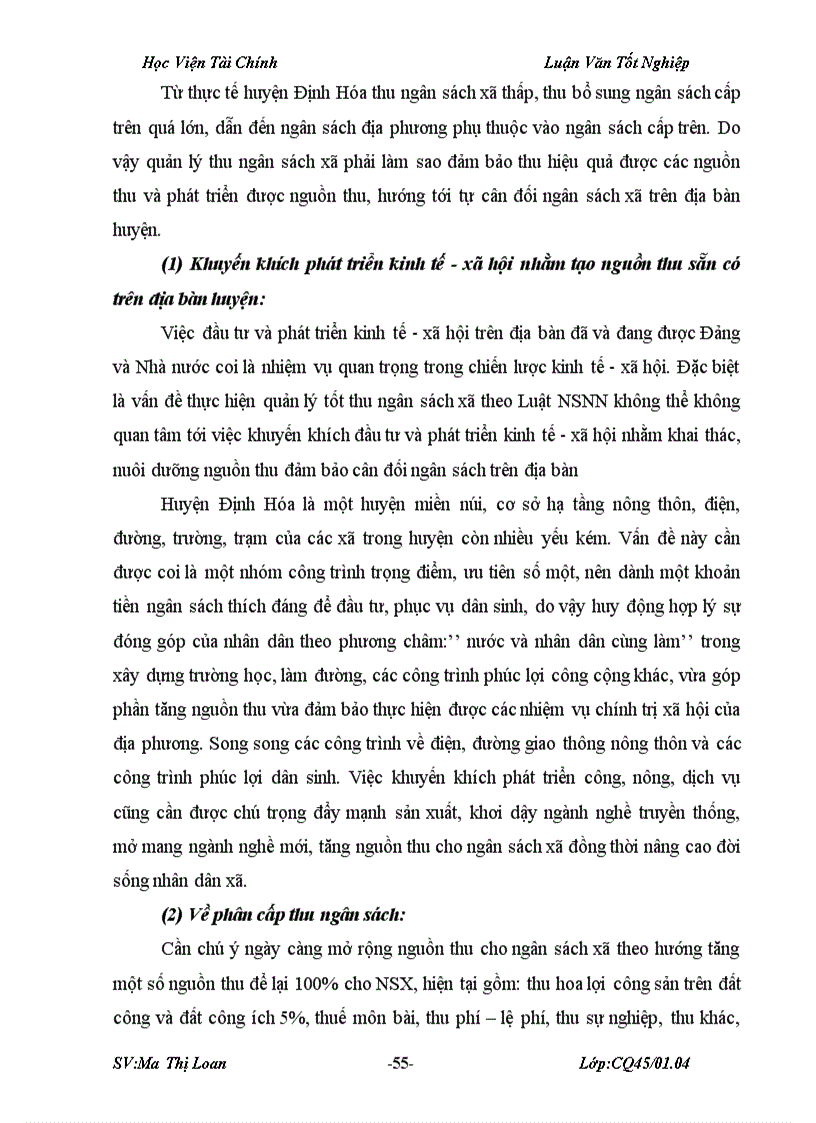 image for page Một số giải pháp nhằm tăng cường quản lý thu ngân sách xã hướng tới tự cân đối ngân sách xã trên địa bàn huyện Định Hóa tỉnh Thái Nguyên 3