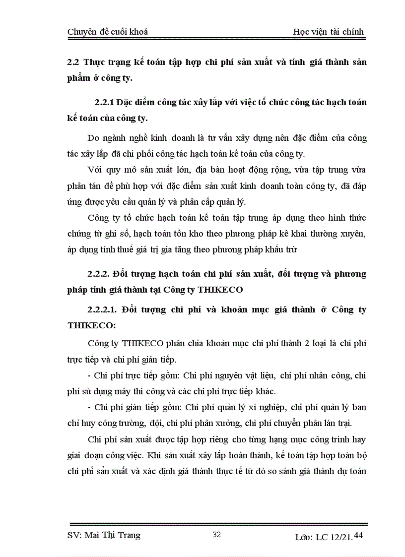 image for page Kế toán tập hợp chi phí sản xuất và tính giá thành sản phẩm xây lắp tại công ty cổ phần tư vấn đầu tư phát triển và xây dựng THIKECO 5