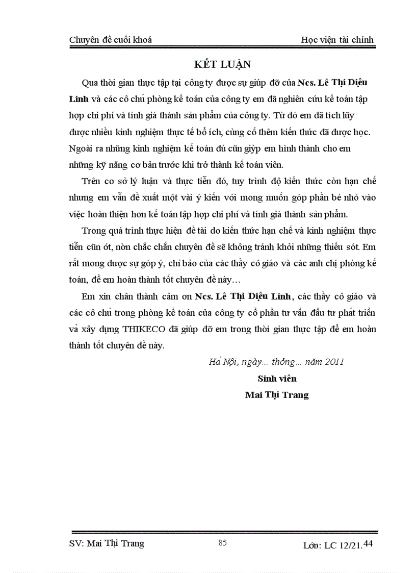 image for page Kế toán tập hợp chi phí sản xuất và tính giá thành sản phẩm xây lắp tại công ty cổ phần tư vấn đầu tư phát triển và xây dựng THIKECO 5