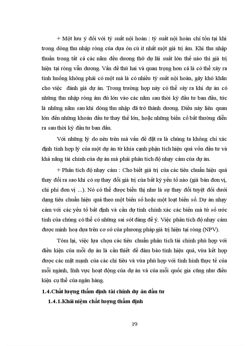 image for page Một số giải pháp nâng cao chất lượng thẩm định tài chính dự án đầu tư trong cho vay trung và dài hạn tại Trung Tõm TDDN KV Miền Bắc Ngõn Hàng TMCP Á Chõu 100 Trần Đại Nghĩa Hà Nội