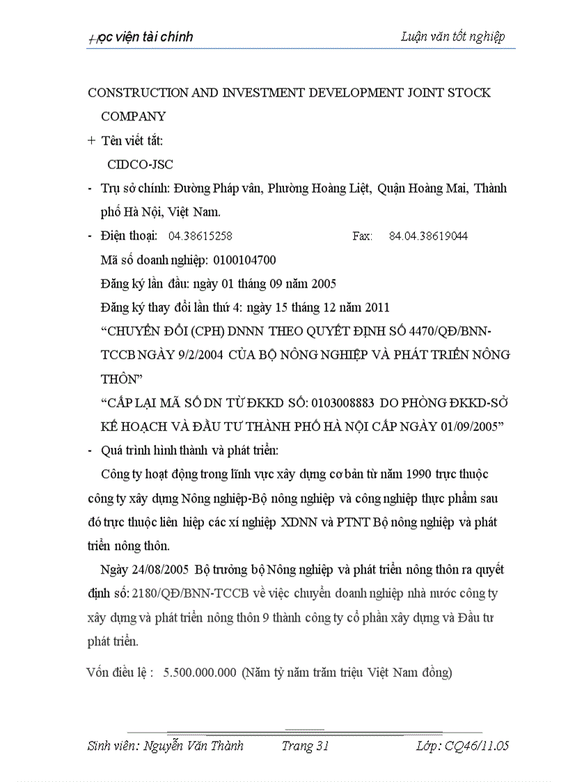 image for page Một số giải pháp nâng cao hiệu quả sử dụng vốn kinh doanh của công ty cổ phần xây dựng và Đầu tư phát triển 1