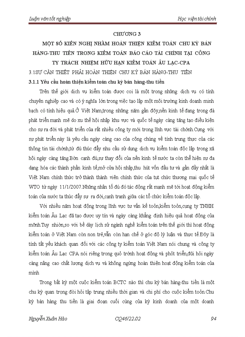 image for page Hoàn thiện quy trình kiểm toán chu kỳ bán hàng và thu tiền trong kiểm toán báo cáo tài chính do công ty TNHH Kiểm toán Âu Lạc CPA thực hiện