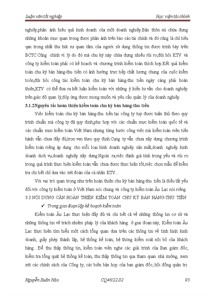 image for page Hoàn thiện quy trình kiểm toán chu kỳ bán hàng và thu tiền trong kiểm toán báo cáo tài chính do công ty TNHH Kiểm toán Âu Lạc CPA thực hiện