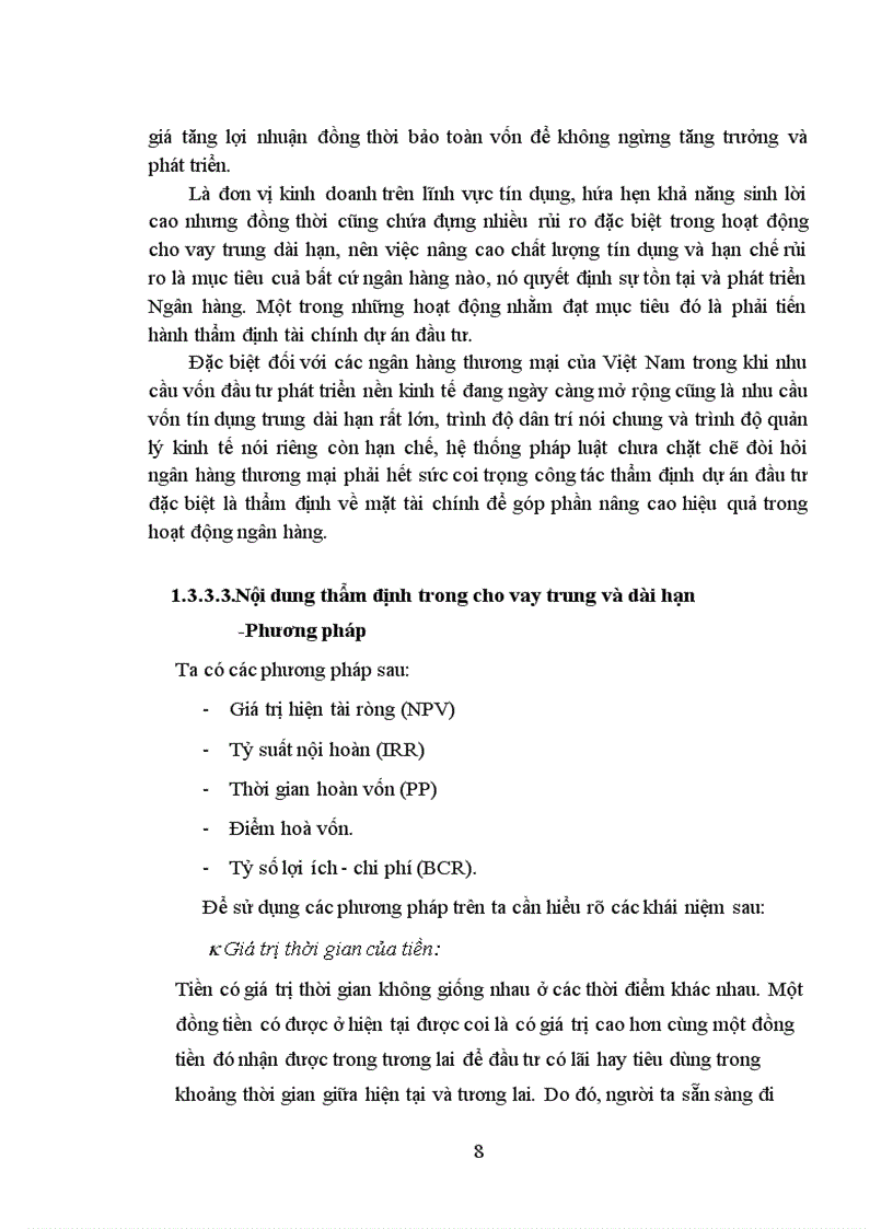 image for page Một số giải pháp nâng cao chất lượng thẩm định tài chính dự án đầu tư trong cho vay trung và dài hạn tại Trung Tõm TDDN KV Miền Bắc Ngõn Hàng TMCP Á Chõu 100 Trần Đại Nghĩa Hà Nội 1