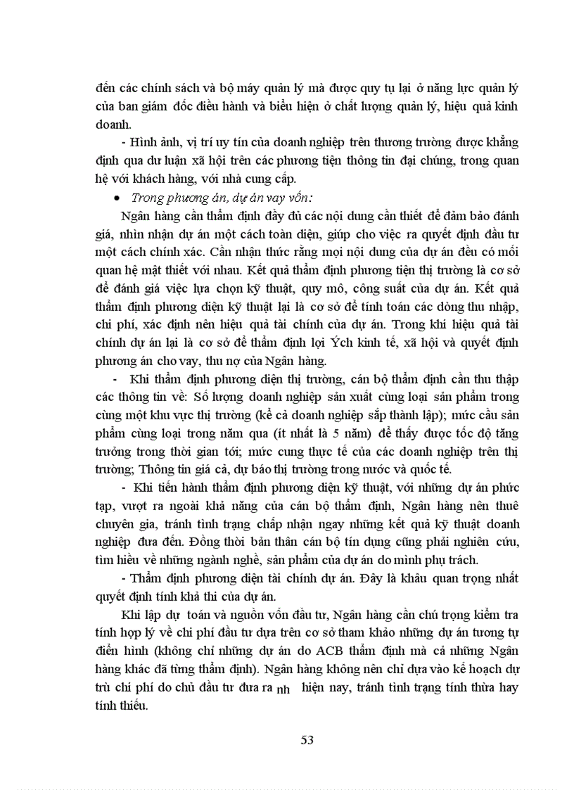image for page Một số giải pháp nâng cao chất lượng thẩm định tài chính dự án đầu tư trong cho vay trung và dài hạn tại Trung Tõm TDDN KV Miền Bắc Ngõn Hàng TMCP Á Chõu 100 Trần Đại Nghĩa Hà Nội 1