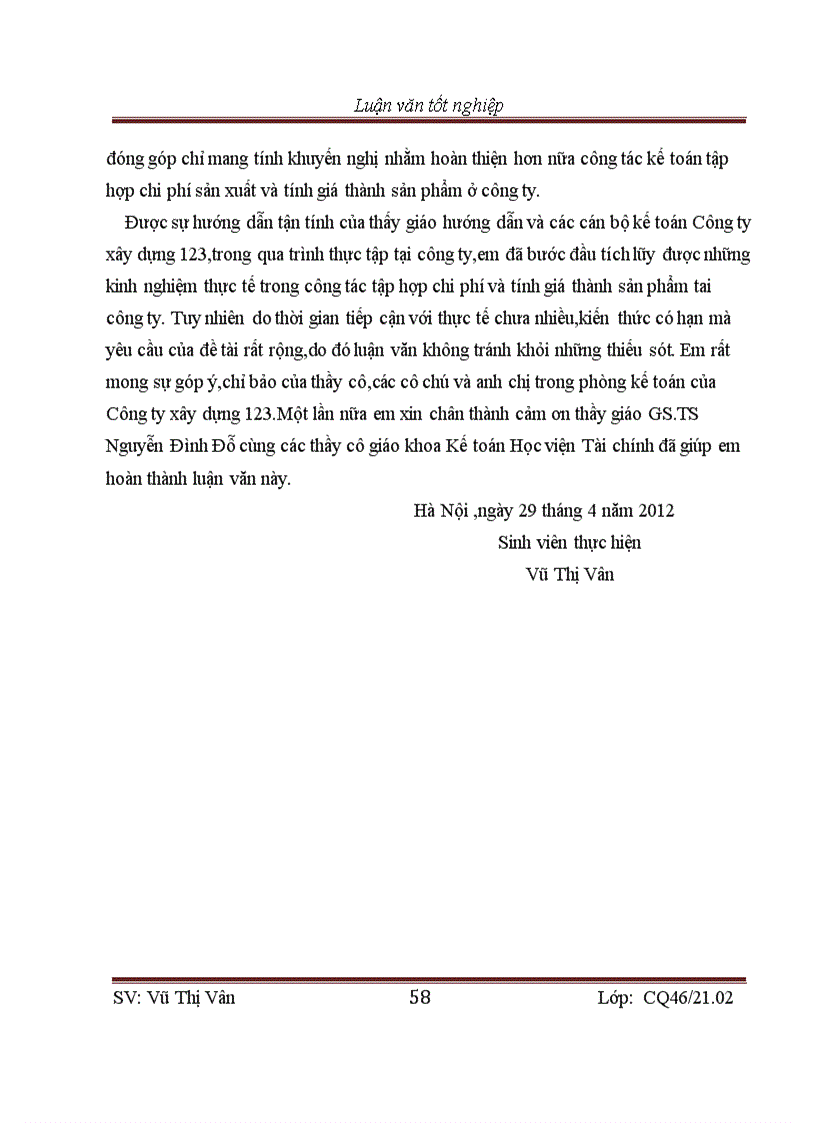 image for page Tổ chức công tác kế toán tập hợp chi phí sản xuất và tính giá thành sản phẩm xây lắp tại Công ty Xây dựng 123