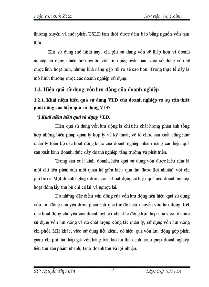 image for page Vốn lưu động và các giải pháp nhằm nâng cao hiệu quả sử dụng vốn lưu động của Tổng Công ty May 10 3