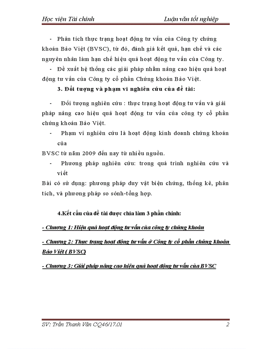 image for page Nâng cao hiệu quả hoạt động tư vấn của Công ty Cổ phần chứng khoán Bảo Việt BVSC 1