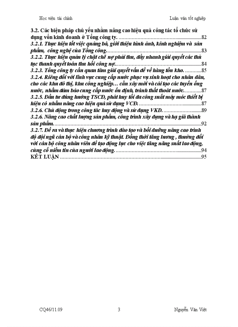 Thực trạng sử dụng và hiệu quả sử dụng vốn kinh doanh tại tổng công ty đầu tư nước và môi trường VIỆT NAM VIWASEEN