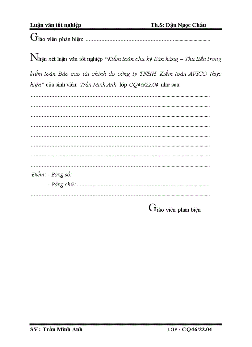 image for page Kiểm toán Chu kỳ Bán hàng Thu tiền của trong Kiểm toán Báo cáo tài chính doanh nghiệp do Công ty TNHH Kiểm toán AVICO thực hiện