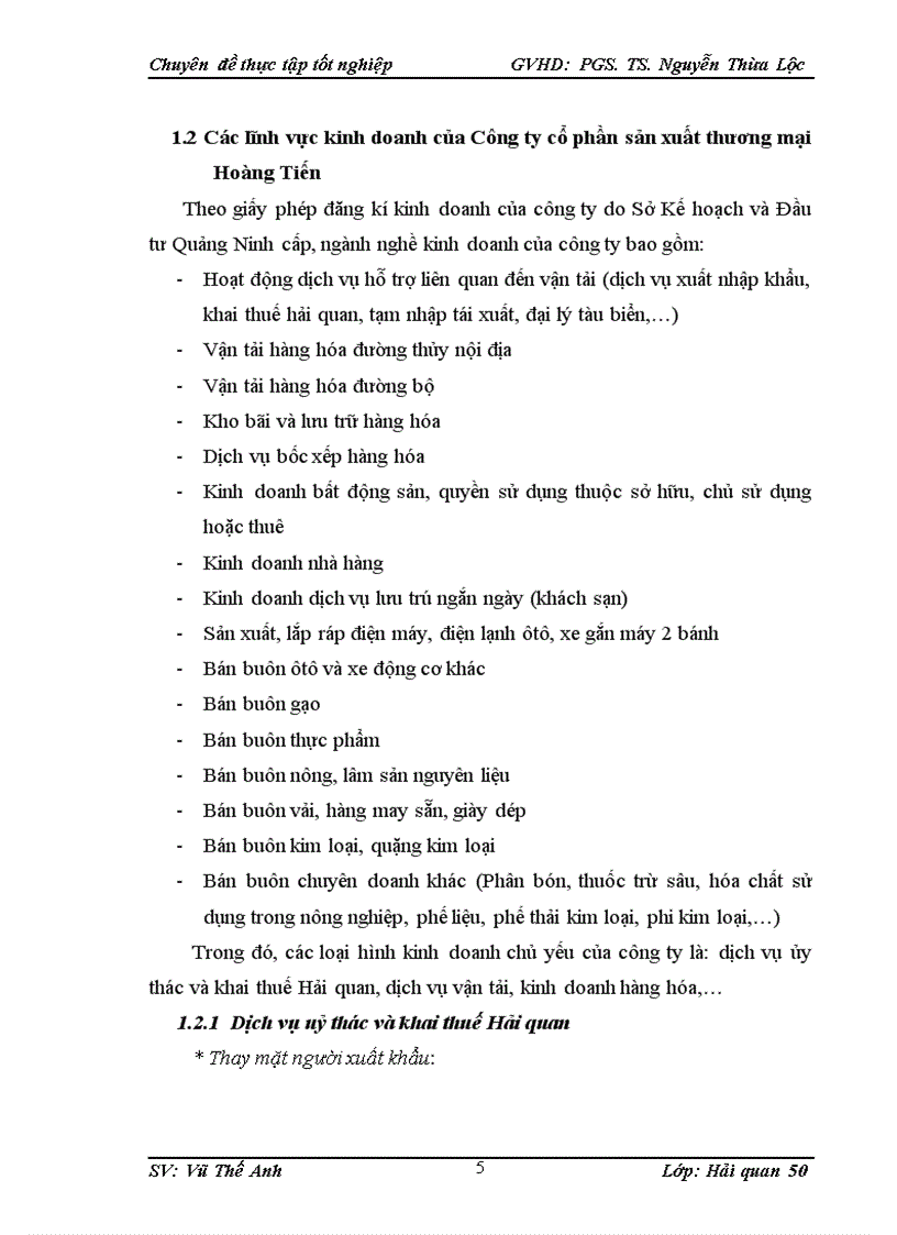 image for page Giải pháp hoàn thiện quy trình thủ tục hải quan đối với hàng hóa xuất khẩu tại công ty cổ phần sản xuất thương mại HOÀNG TIẾN