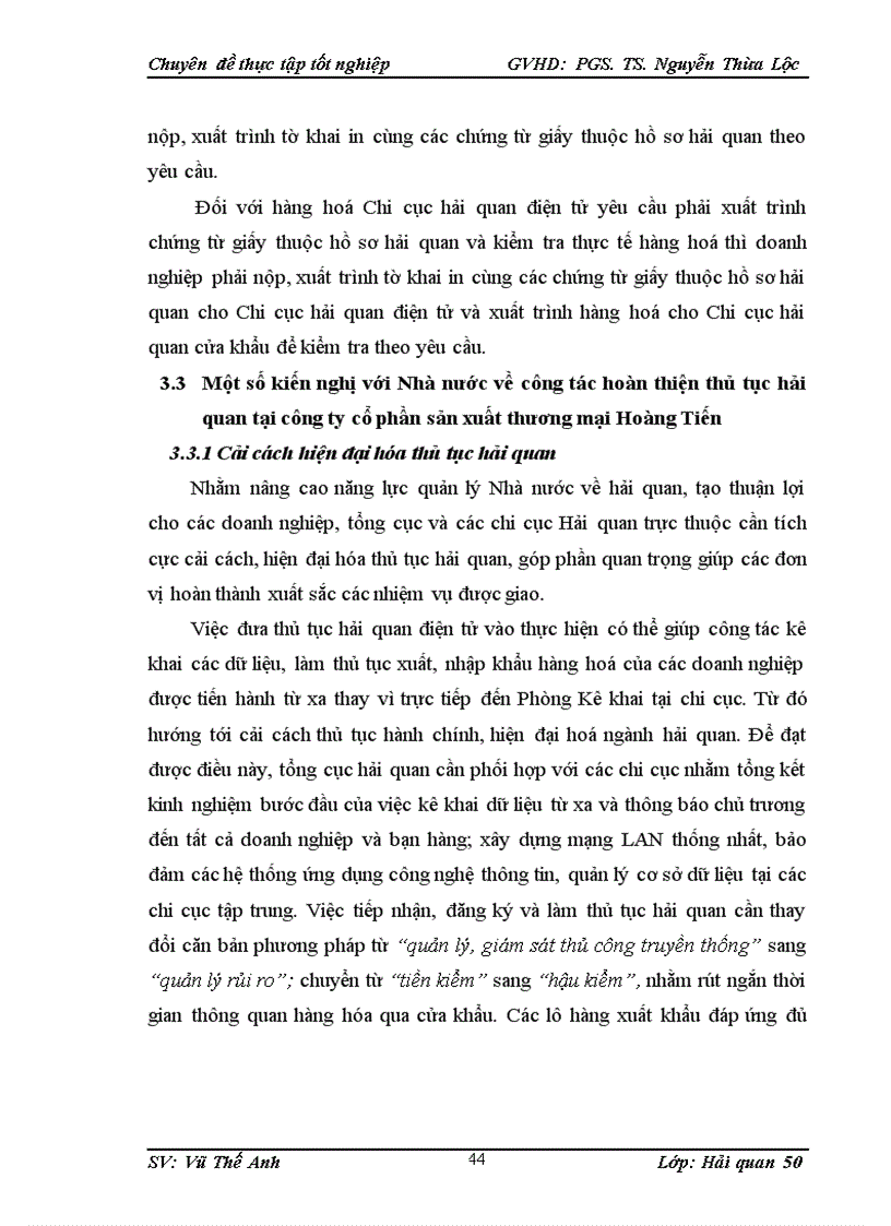 image for page Giải pháp hoàn thiện quy trình thủ tục hải quan đối với hàng hóa xuất khẩu tại công ty cổ phần sản xuất thương mại HOÀNG TIẾN