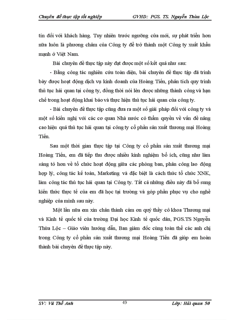 image for page Giải pháp hoàn thiện quy trình thủ tục hải quan đối với hàng hóa xuất khẩu tại công ty cổ phần sản xuất thương mại HOÀNG TIẾN
