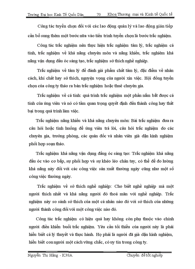 image for page Một số giải pháp nhằm hoàn thiện công tác tuyển mộ tuyển chọn nhân lực tại công ty cổ phần đầu tư thương mại và dịch vụ Tây Hồ