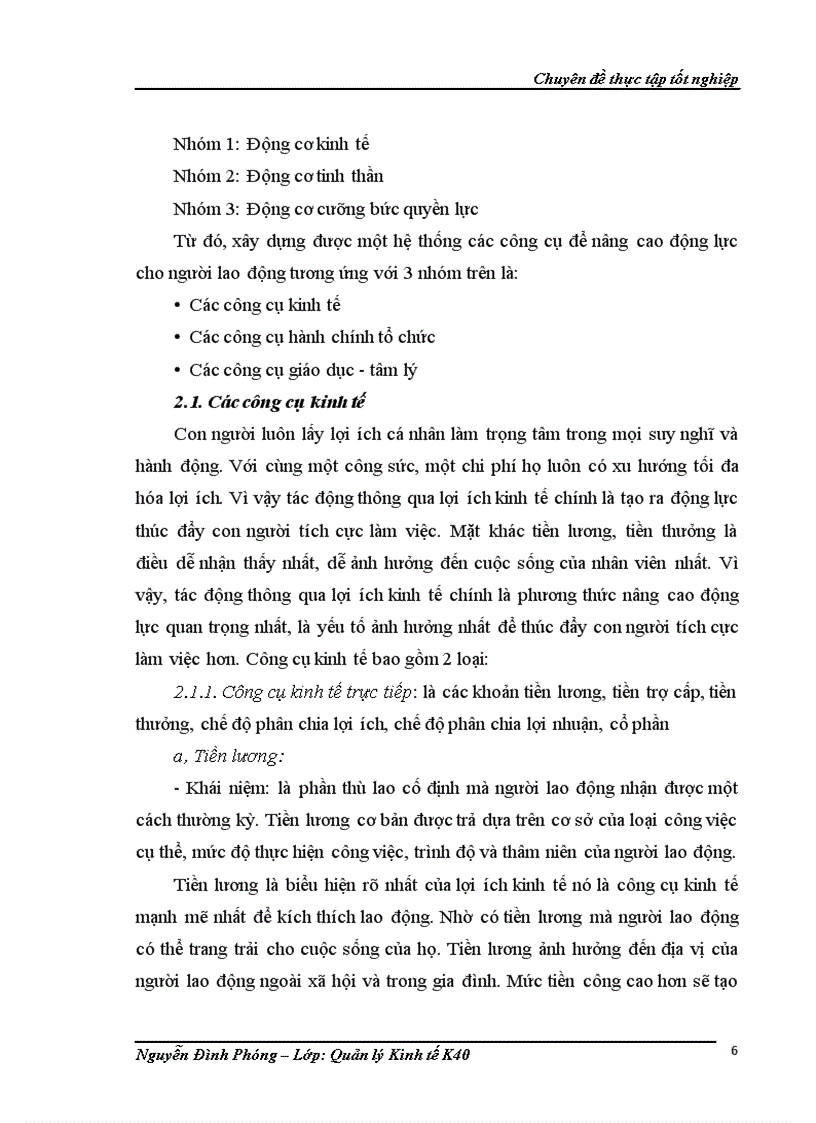 image for page Nâng cao động lực làm việc cho nhân viên tại Công ty trách nhiệm hữu hạn đầu tư xây dựng và thương mại đất việt