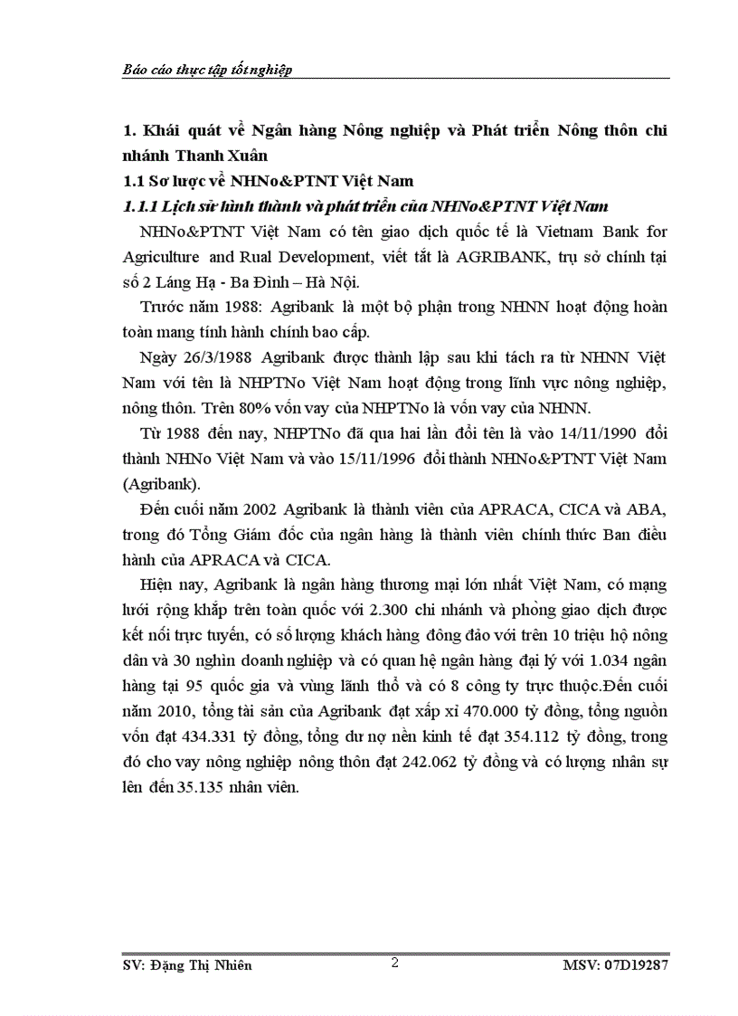 image for page Tình hình hoạt động của chi nhánh Thanh Xuân trong những năm gần đây