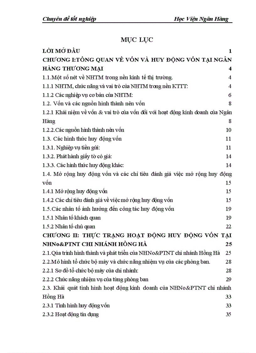 image for page Huy động vốn một số giải pháp mở rộng huy động vốn tại chi nhánh NHNo PTNT Hồng Hà
