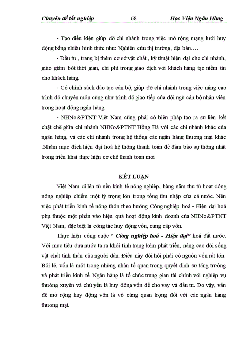 image for page Huy động vốn một số giải pháp mở rộng huy động vốn tại chi nhánh NHNo PTNT Hồng Hà