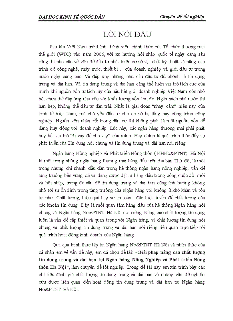 image for page Giải pháp nâng cao chất lượng tín dụng trung và dài hạn tại Ngân hàng Nông Nghiệp và Phát triển Nông thôn Hà Nội 3
