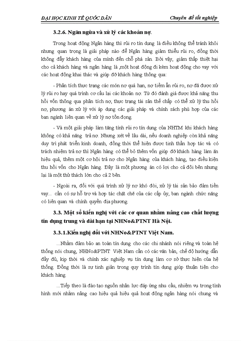 image for page Giải pháp nâng cao chất lượng tín dụng trung và dài hạn tại Ngân hàng Nông Nghiệp và Phát triển Nông thôn Hà Nội 3