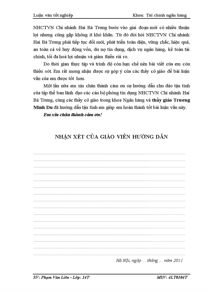 image for page Một số giải pháp phòng ngừa và hạn chế rủi ro tín dụng tại ngân hàng TMCPCông Thương Việt Nam Chi Nhánh Hai Bà Trưng Hà Nội 1