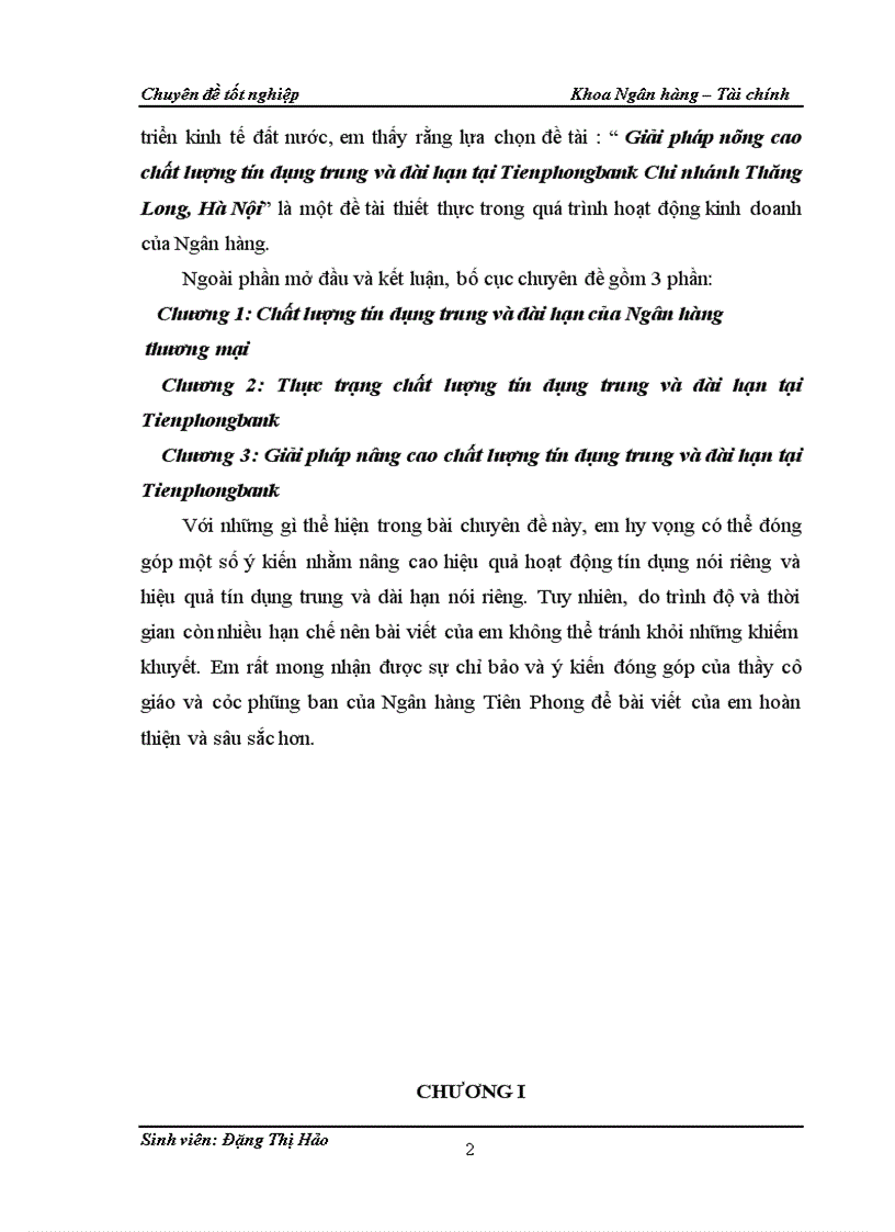 image for page Giải pháp nâng cao chất lượng tín dụng trung và dài hạn tại Tienphongbank Chi nhánh Thăng Long Hà Nội 4