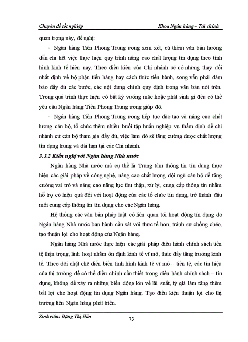 image for page Giải pháp nâng cao chất lượng tín dụng trung và dài hạn tại Tienphongbank Chi nhánh Thăng Long Hà Nội 4