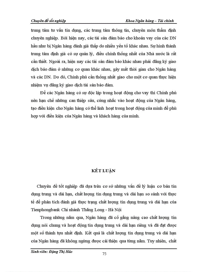 image for page Giải pháp nâng cao chất lượng tín dụng trung và dài hạn tại Tienphongbank Chi nhánh Thăng Long Hà Nội 4